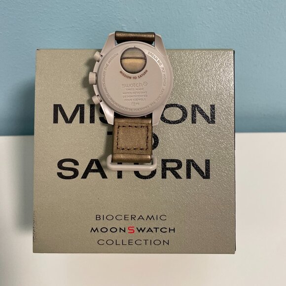🍪 Swatch x Omega MoonSwatch Mission to Saturn | Bioceramic Beige-Gold - Picture 5 of 6